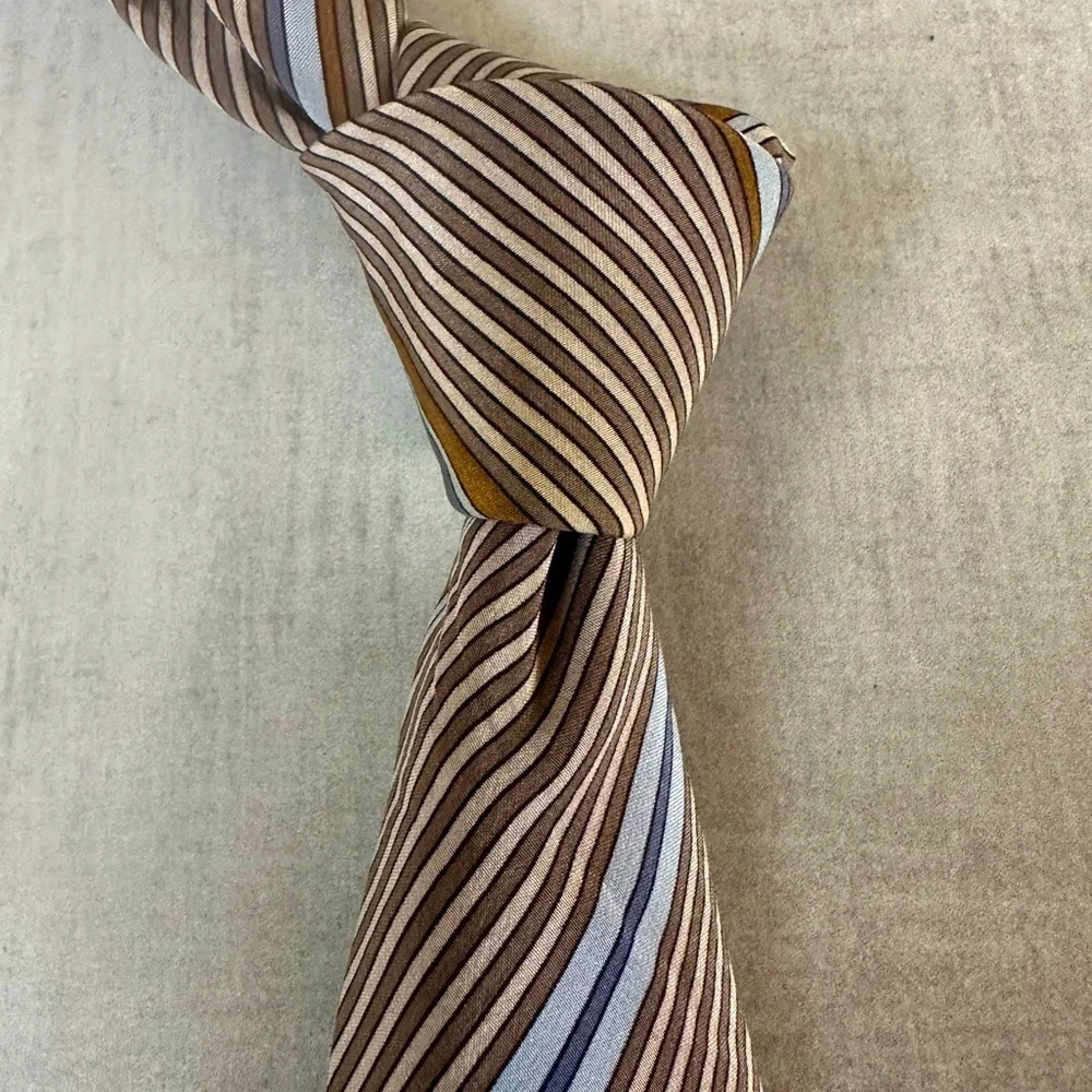 Guy Laroche Couture Vintage Striped Silk Tie
